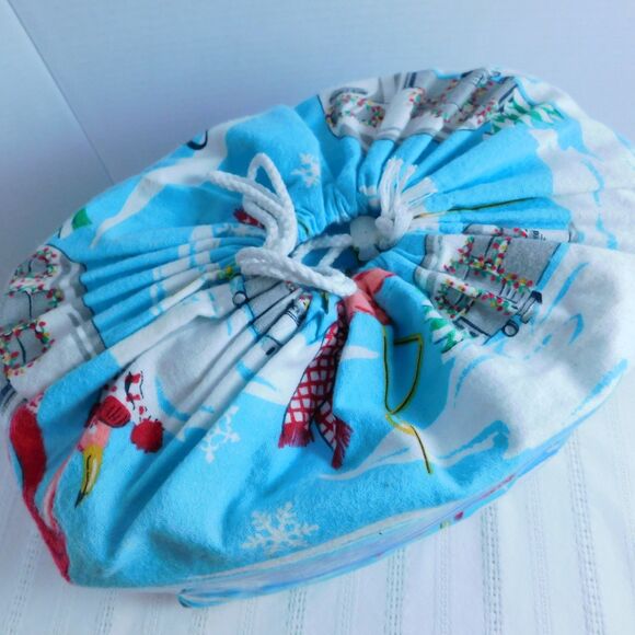 NEW NICK & NORA Flamingo on Ice Airstream Flannel FULL Bed Sheet Pillowcase Set - Picture 3 of 11